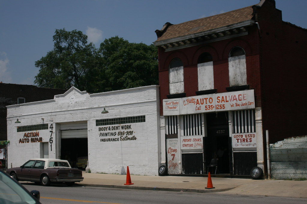 Local auto repair shop building exterior showing professional facility
