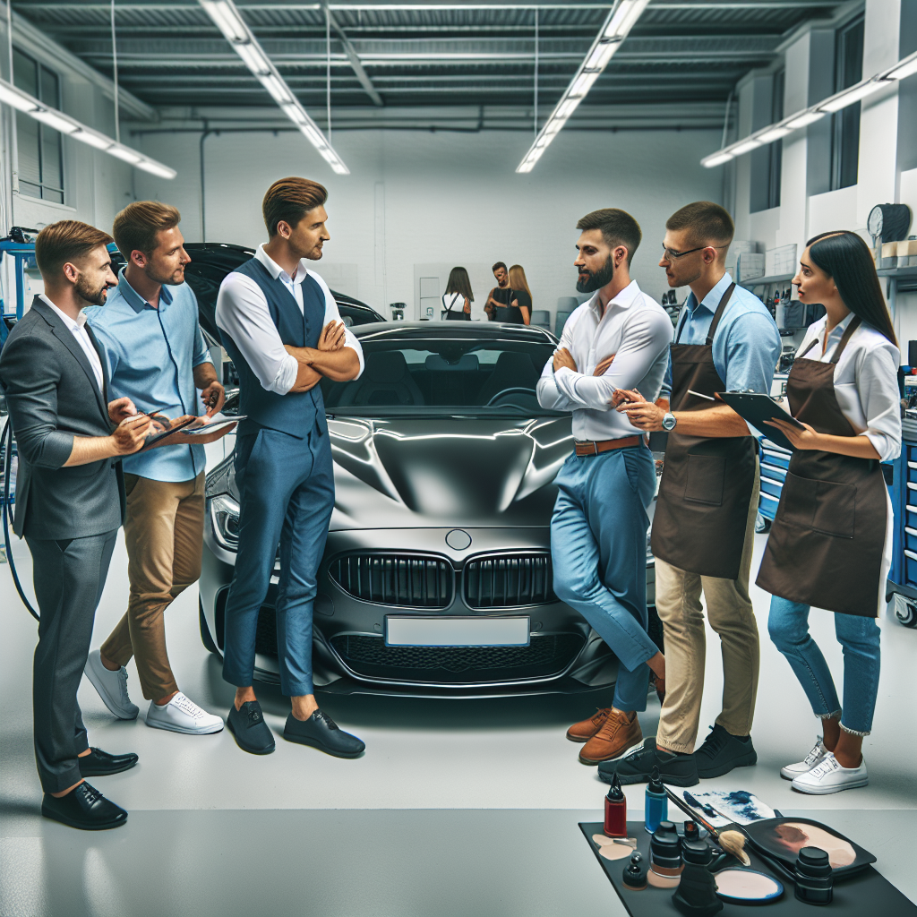 Ceramic coating application process on luxury vehicle